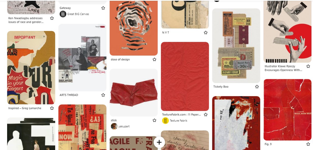 Pinterest moodboard for the HOW I brand identity