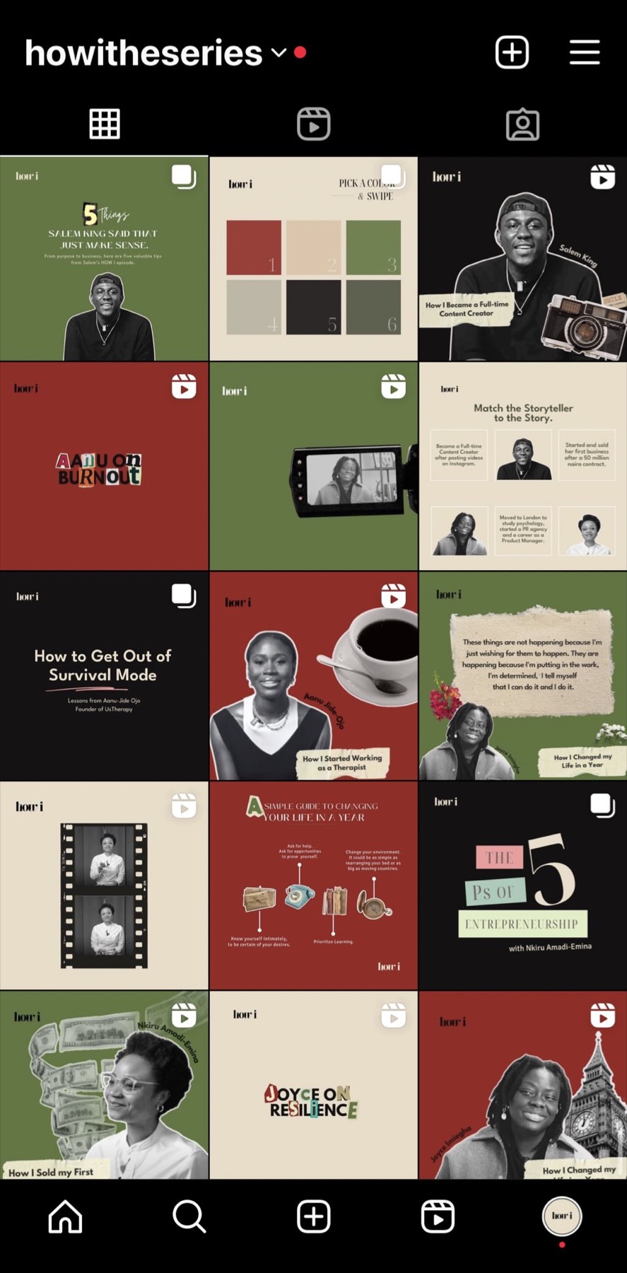 The HOW I Instagram feed